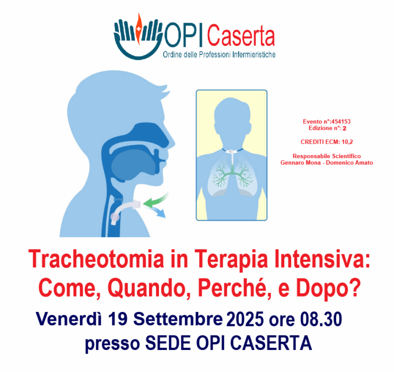 Corso ECM 19 Settembre 2025 – TRACHEOTOMIA IN TERAPIA INTENSIVA: COME, QUANDO, PERCHÉ E DOPO?