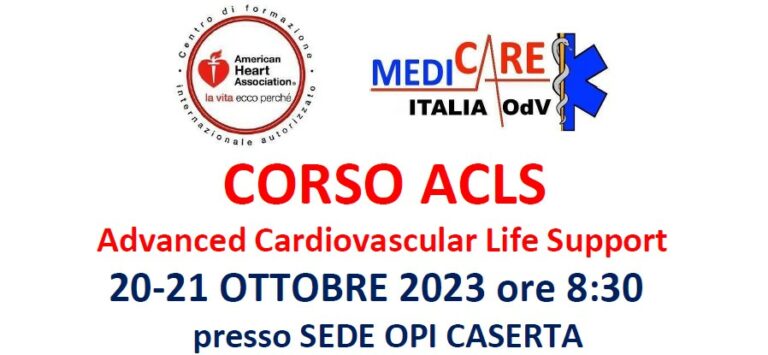 Corso ACLS 20-21 ottobre 2023