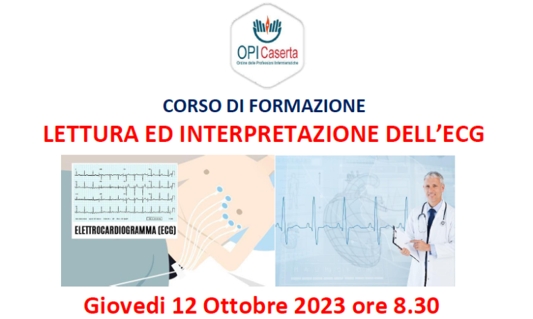 Corso ECM – LETTURA ED INTERPRETAZIONE DELL’ECG 12 ottobre 2023
